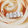2.5 Ct Oval Cut Moissanite White Gold Band