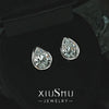 Luxury Oval Cut Sterling Silver Stud Earrinngs