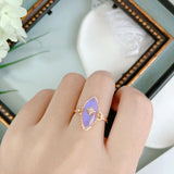 Moon Stone Marquise Shape Women's Ring in Sterling Silver
