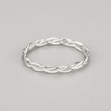 Twisted Cross Stackable Band in Sterling Silver