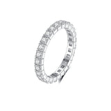 Round Cut Eternity Stackable Wedding Band in Sterling Silver