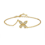 D Color Moissanite Butterfly S925 Sterling Silver Bracelet