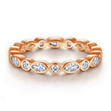 Marquise & Round Cut Full Eternity Wedding Band