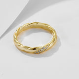 Twisted Design Band Ring in Sterling Silver