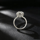 Luxury Design 6.0CT Oval Cut Sterling Silver Engagement Ring