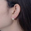 Retro Halo Natural Pearls Stud Earrings