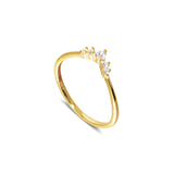 Simple Crown Design Sterling Silver Band