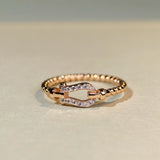 Horseshoe Shape Sterling Silver Band Ring For Women