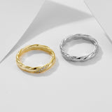 Twisted Design Band Ring in Sterling Silver