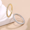 Simple D Color Moissanite Paved Ring Band