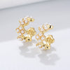 Vintage Design Peals Sterling Clip Earrings