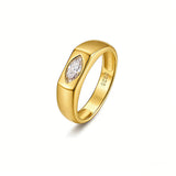 Marquise Cut Moissanite Channel Set Sterling Silver Men's Band Ring