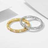 Stackable Women's band in Sterling Silver