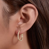 Classic Eternity Sterling Silver Hoop Earrings