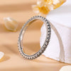 Unique Black Moissanite Eternity 18k White Gold Plated Band