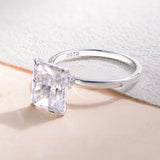 Stunning 4.0 CT Ice Cut Sterling SIiver Engagement Ring