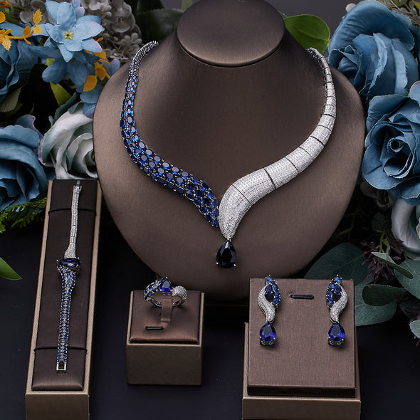 4 Pcs Jewelry Set Bridal Accessories