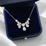 Delicate Tassel Heart Drop Tassel Pendant Necklace in Sterling Silver
