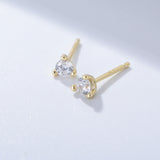 3 Prog Stud Earrings in Sterling Silver