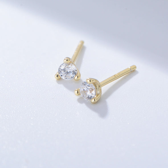 3 Prog Stud Earrings in Sterling Silver