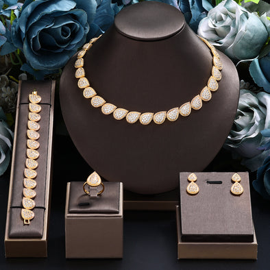 4 Pcs Jewelry Set Popular Accessories for Parties and Banquets