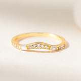 V-shaped Crown Sterling Silver Band