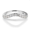 V Design Half Eternity Sterling Silver Moissanite Band
