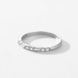 Geometric Wave Design Women's Band in Sterling Silver