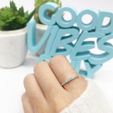 Three Stone Opal Design Sterling Silver Band