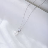 Sterling Silver Pearl Necklace For Mom