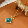 Vintage Malachite Pendant Necklace