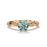 1 Carat Moissanite Twist Engagement Ring in Sterling Silver