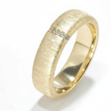 Italian Brushed Moissanite Couple Rings in Sterling Silver