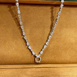 Abstract Arrangement Multi Cut Tennis Necklace For Women