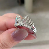 Stunning Butterfly Design Engagement Ring in Sterling Silver