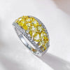Gorgeous Unique Design Yellow Sterling Silver Wedding Band