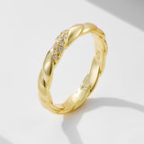 Twisted Design Band Ring in Sterling Silver