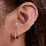 Classic Paved Sterling Silver Drop Earrings
