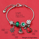 Cute Reindeer Snowflake Christmas Tree DIY Beaded Bracelet