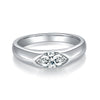 Marquise Cut 1.0ct Men &Women Moissanite Wedding Band