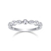 Simple Half Eternity 18k White Gold Plated Moissanite Band