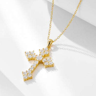 Stunning Cross Sterling Silver Pendant Necklace