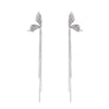 INS Fringe Chain Butterfly Wing Drop Earrings