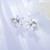 Vintage Flower Design Sterling Silver Stud Earrings