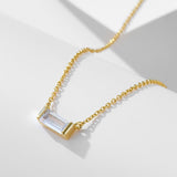 Simple design 925 Sterling Silver birth stone necklace