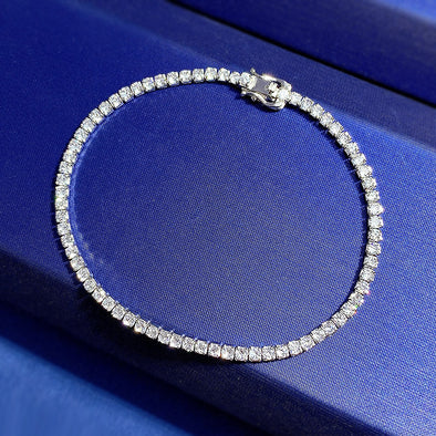 Women's Classic Multi-Color Tennis Bracelet in Sterling Silver