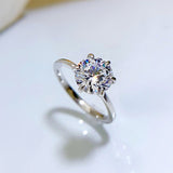 Classic 1.0ct Round Cut Sterling Silver Ring
