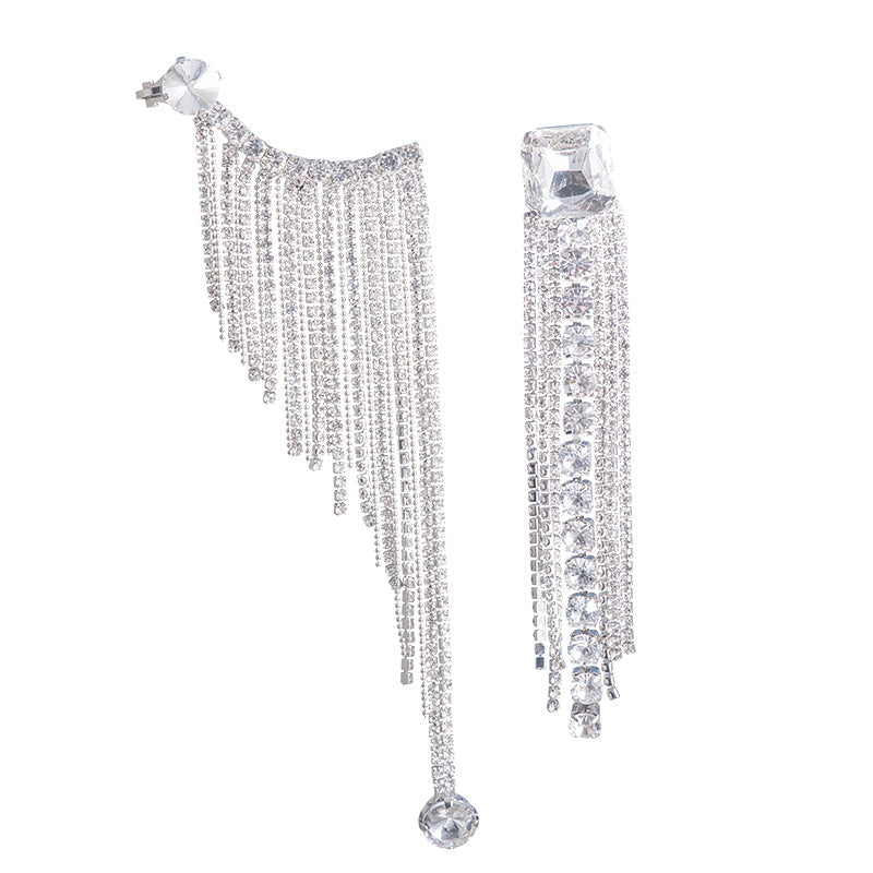 Asymmetrical Fringe Ear Clip 2 Pcs