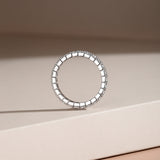 Round Cut Eternity Stackable Wedding Band in Sterling Silver