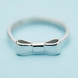 Bowknot Design Sterling Silver Adjustable Ring For Her